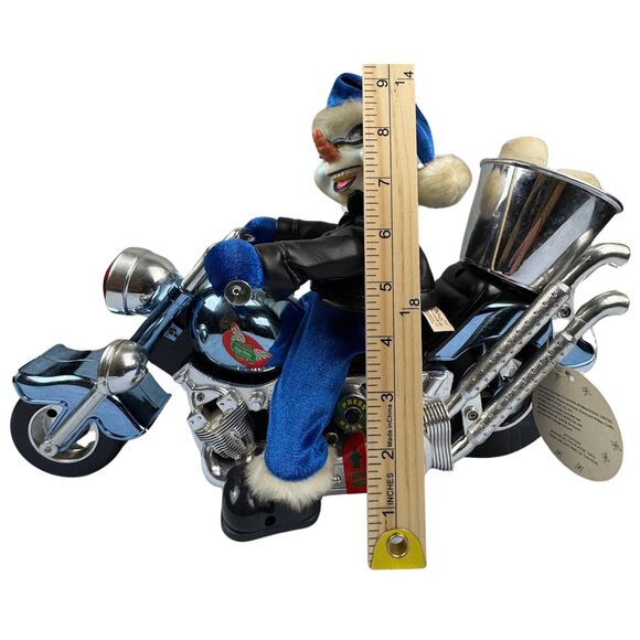 Vintage Dan Dee Collector Choice Animated Snowman Snow Machine in Motorcycle 70s - Picture 7 of 10